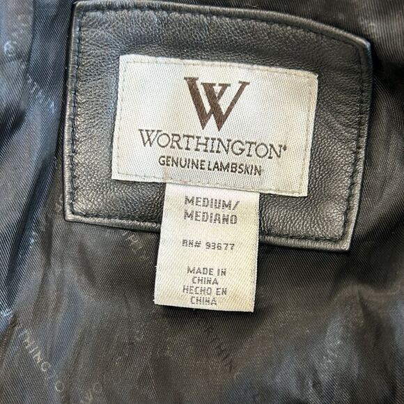 Worthington genuine leather lined jacket coat - Picture 4 of 6